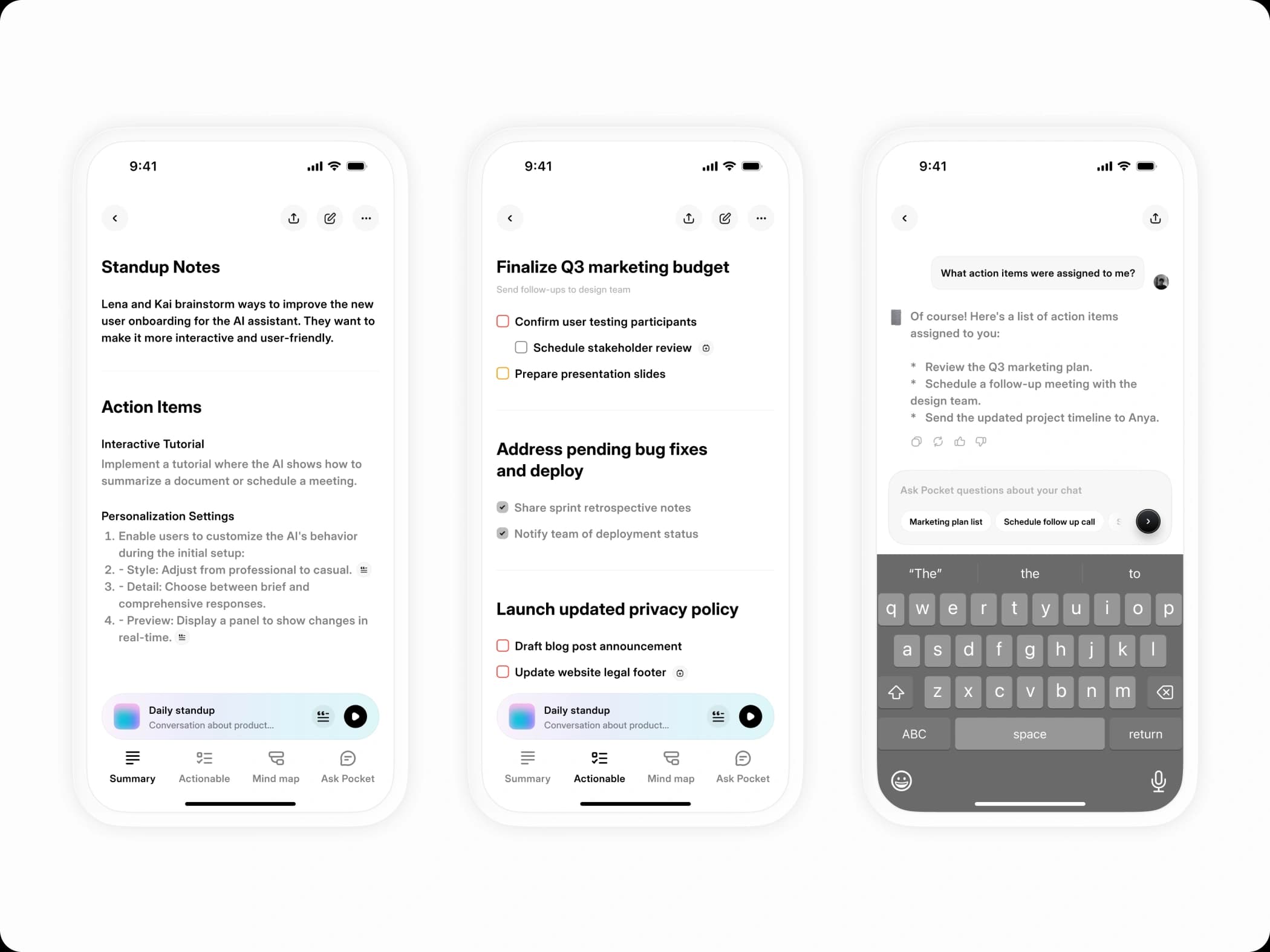 Summary view of a memory in Pocket 
